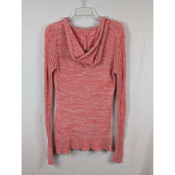 Roxy Hooded Knit Sweater Red/Pink Women's Size Large - Picture 10 of 13